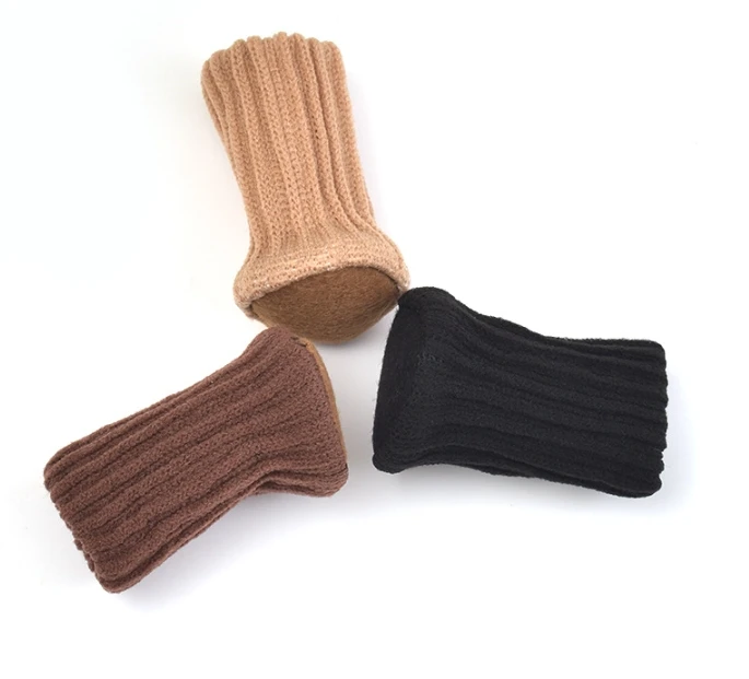 Chair Legs Socks Knitted Furniture Feet Floor Protectors Anti-slip Pads Silent Thicken Table Chair Leg Socks Covers