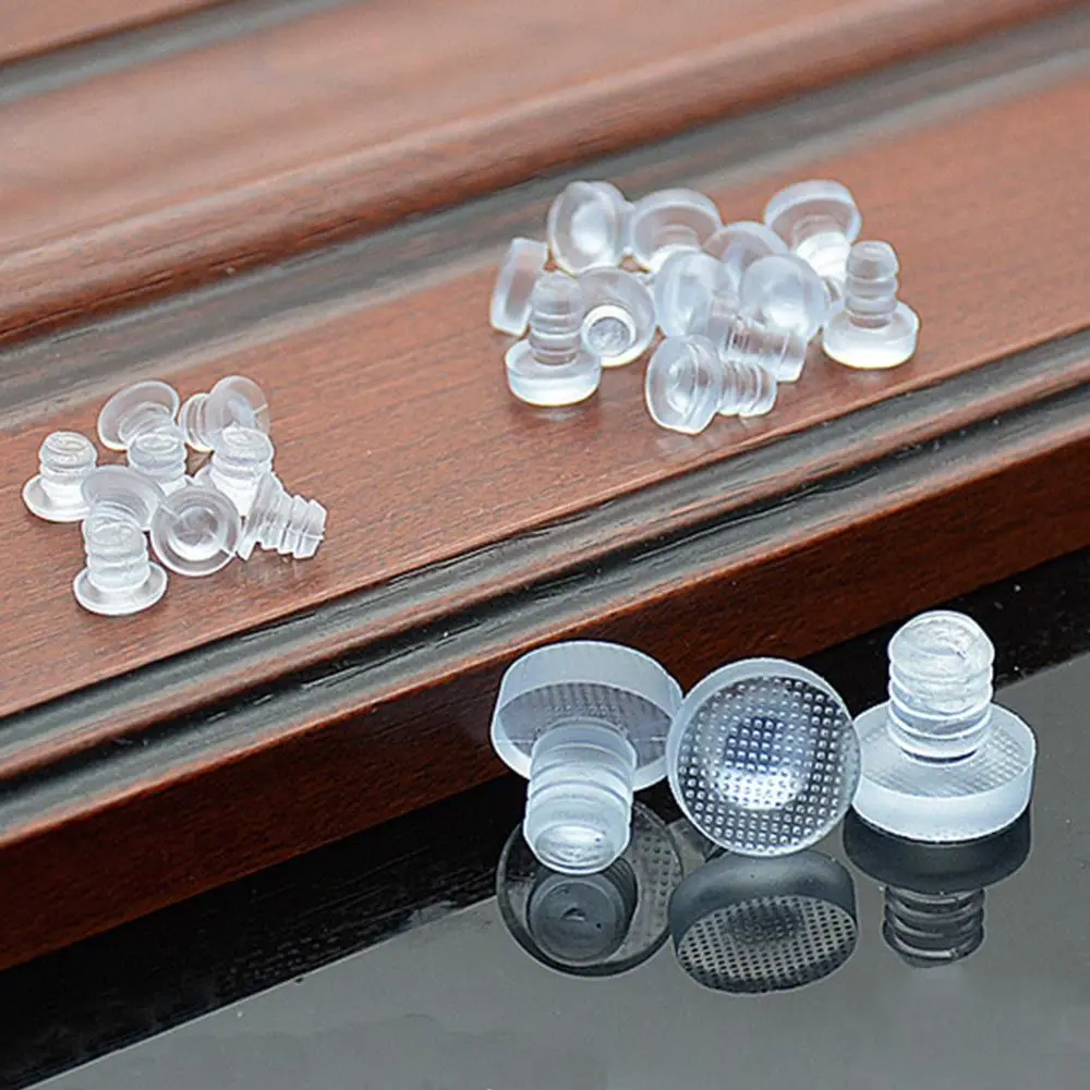20pcs Transparent Rubber Screws Hole Plugs Anti collision Embedded Cabinet Door Bumpers Anti-slip Foot Pad Furniture Fasteners