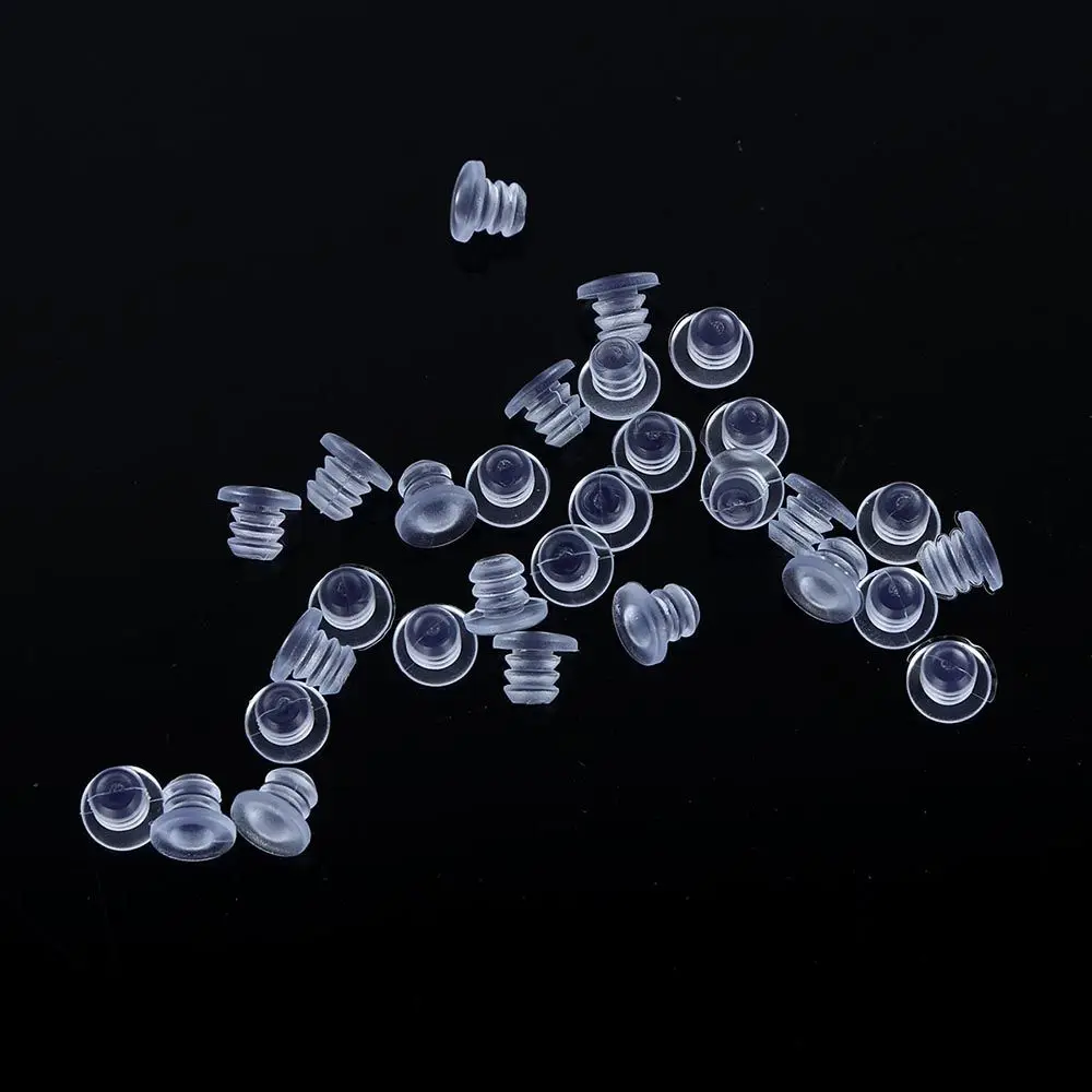 20pcs Transparent Rubber Screws Hole Plugs Anti collision Embedded Cabinet Door Bumpers Anti-slip Foot Pad Furniture Fasteners