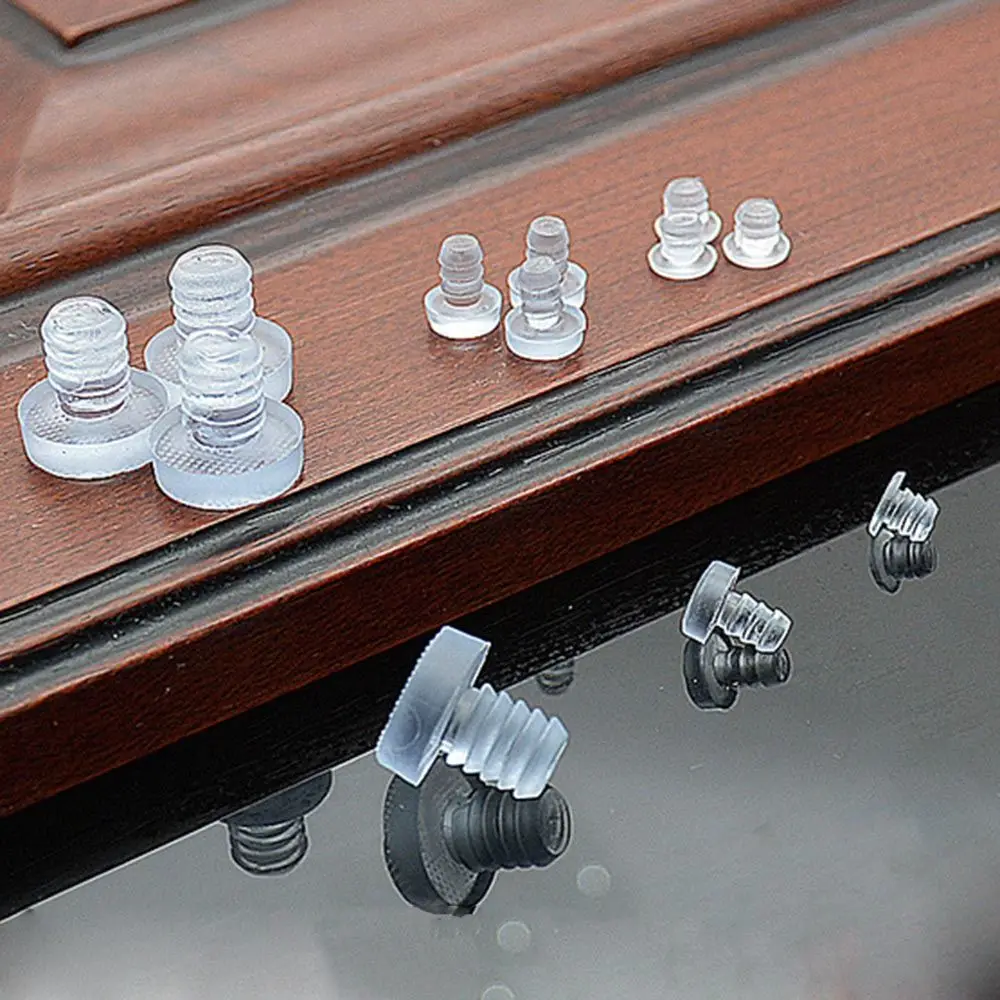 20pcs Transparent Rubber Screws Hole Plugs Anti collision Embedded Cabinet Door Bumpers Anti-slip Foot Pad Furniture Fasteners