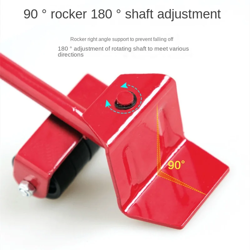 5Pcs/set Heavy Furniture Moving Transport Roller Set New Style Furniture Mover Roller Wheel Bar Removal Lifting Tool Suit