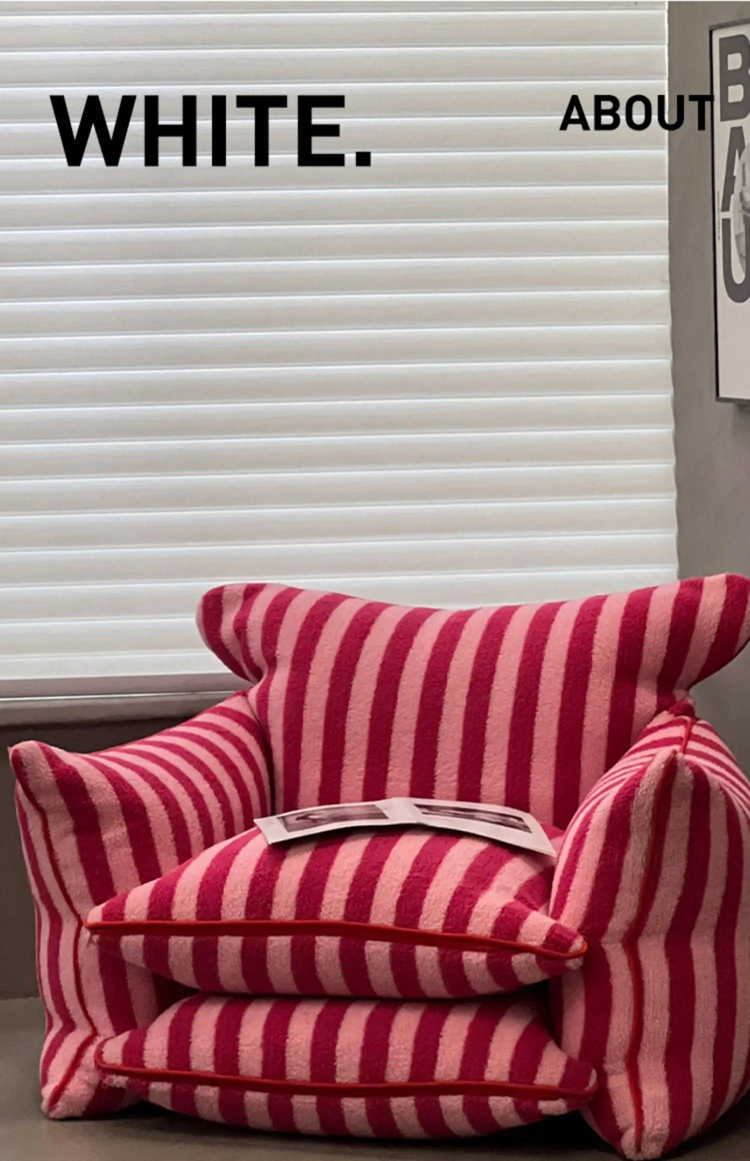 MOMO Simple Household Living Room Leisure Lazy Sofa Net Red Striped Bedroom Tatami Creative Backrest Chaise Longue