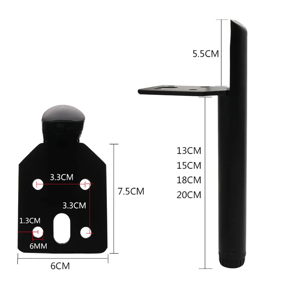4PCS Metal Furniture Table Legs Sofa Feet Cupboard Cabinet TV Cabinet Feet 13/15/18CM Stool Chair Leg Feet