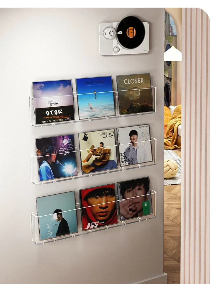 Acrylic Picture Book Display Stand, Children's Wall, Albums Record Holder, Reading, Magazine Storage, Hanging Rack