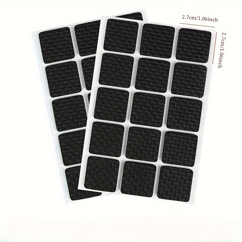 30pcs Black Thick Table and Chair Foot Pads, Scratch Resistant, Silent, Table and Chair Foot Pads, Self-Adhesive Sofa Furniture