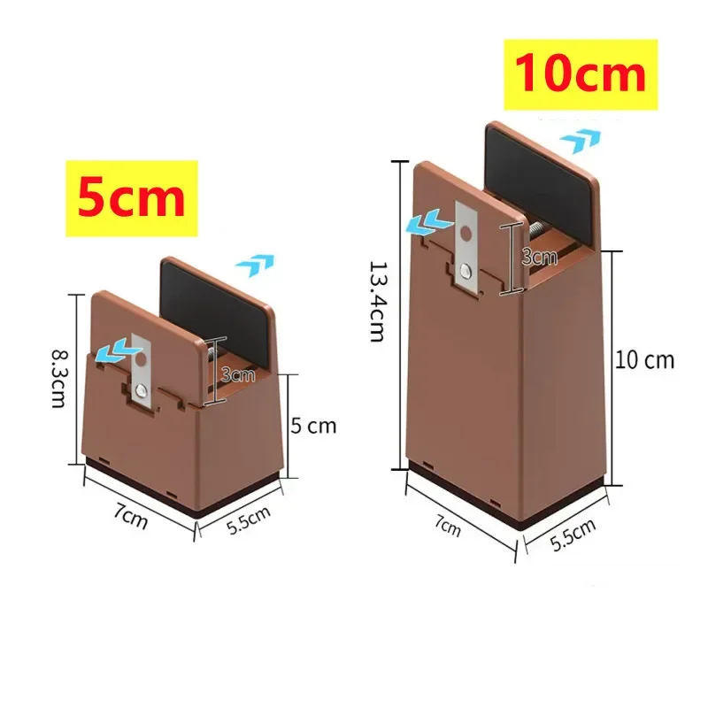 4Pcs Heavy Duty Furniture Leg Risers Adjustable Heavy Duty Furniture Sofa Table Chair Leg Risers Screw Clamp Furniture Risers