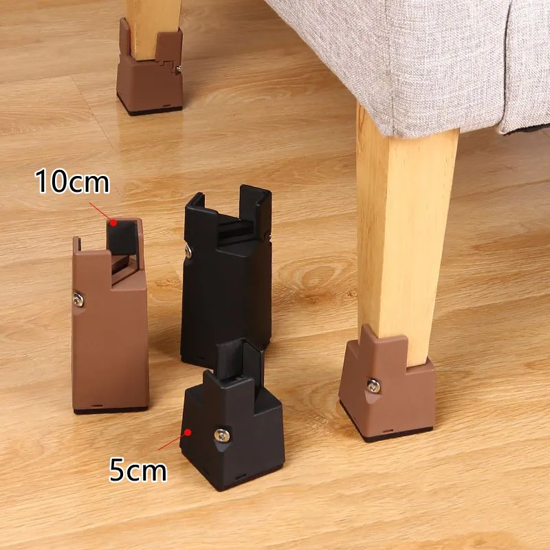 4Pcs Heavy Duty Furniture Leg Risers Adjustable Heavy Duty Furniture Sofa Table Chair Leg Risers Screw Clamp Furniture Risers