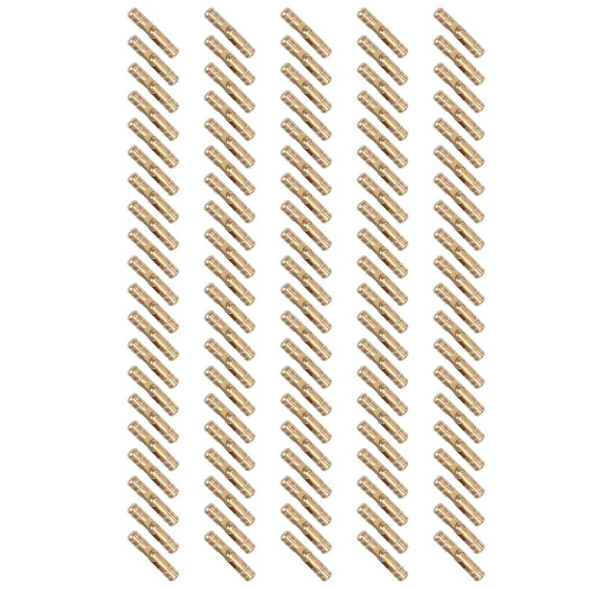 A04I 100Pcs Brass Concealed Barrel Hinges Jewelry Wood Boxes Cabinet Furniture Hinge 4X20mm