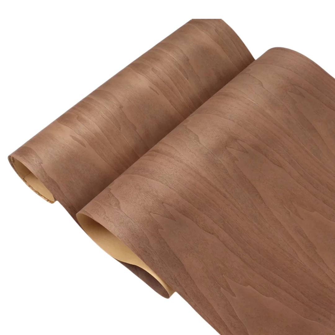Length:2.5meter Width:580mm Thick :0.25mm Coffee Walnut Pattern Veneer Ideal for Furniture Car Interiors Decoration