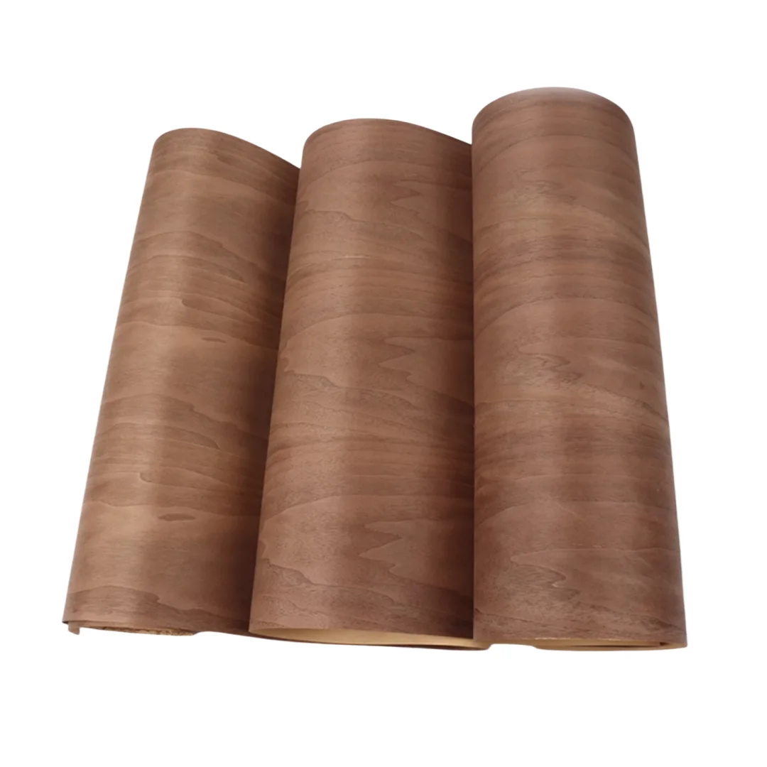 Length:2.5meter Width:580mm Thick :0.25mm Coffee Walnut Pattern Veneer Ideal for Furniture Car Interiors Decoration