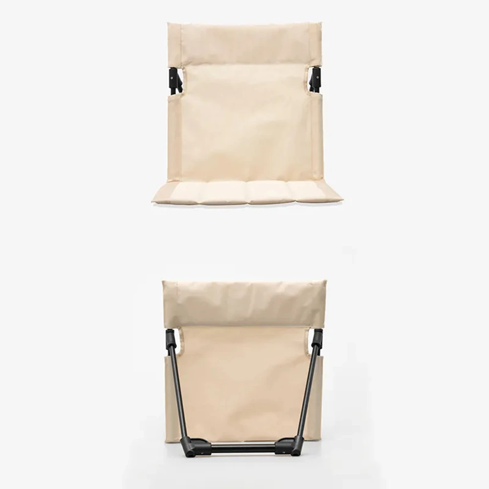 Outdoor Foldable Camping Chair Garden Park Single Lazy Reclining Chair Backrest Cushion Picnic Camping Folding Back Beach Chair