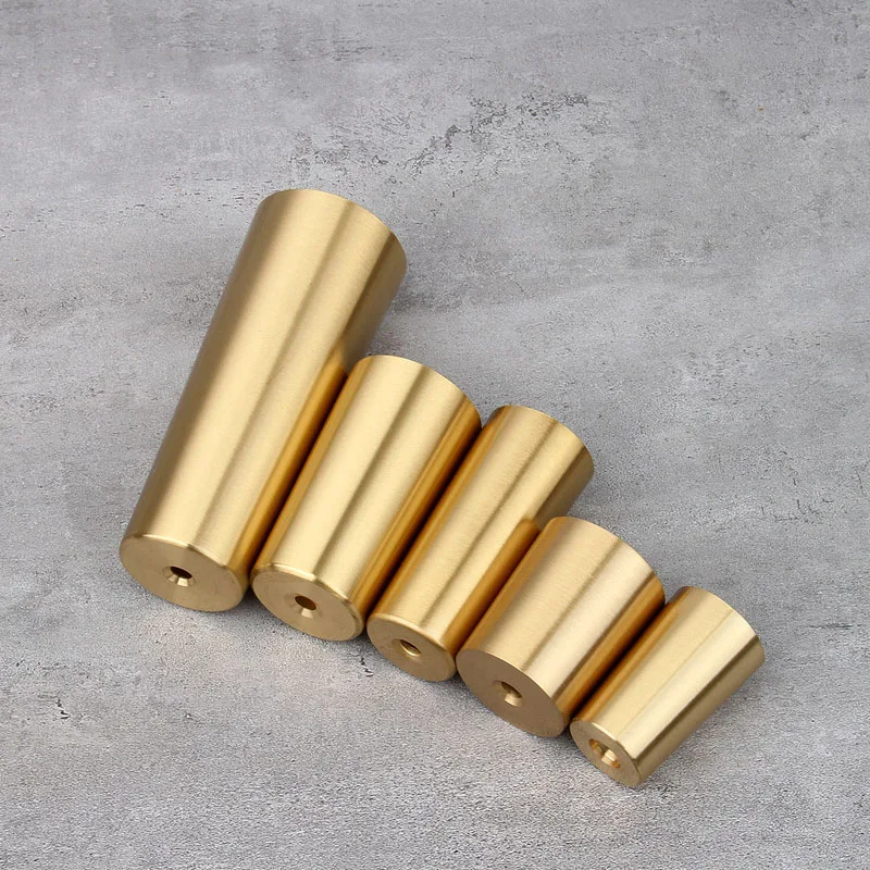 1 Piece Brass Chair Leg Cover Gold Metal Protector for Sofa Cabinet Taper Ferrules Bed Wardrobe Table Holder Accessory