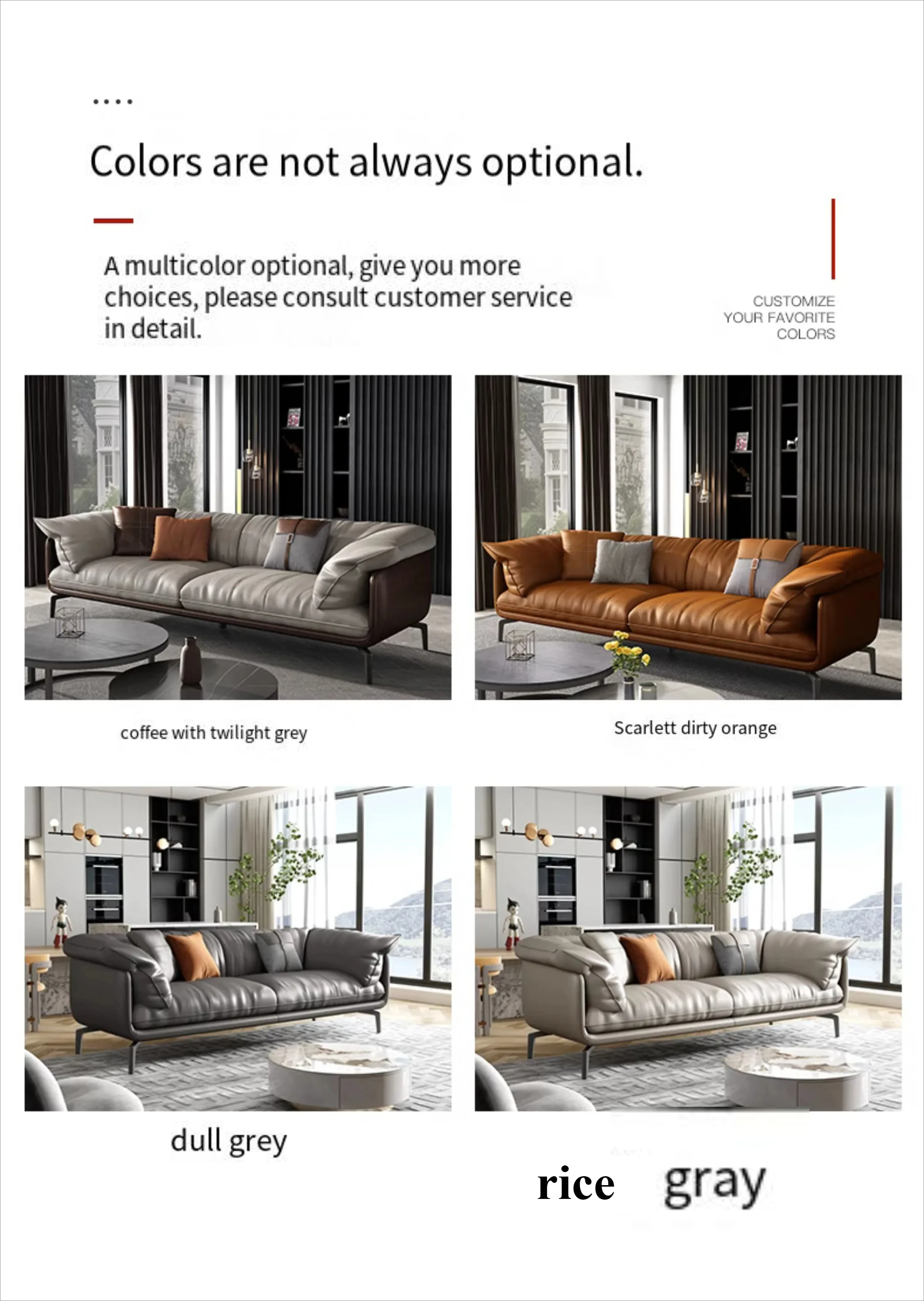 Nordic Simple Soft Sofa Vintage Brown Girl 3 Seater Designer Sofa Leather Love Seat Muebles Para Salas Modernos Home Furniture