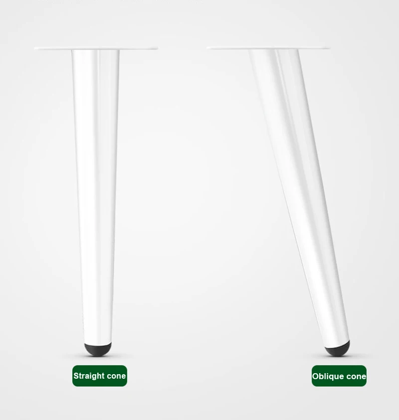 4Pcs Furniture Legs, White Metal Sofa Legs Modern Furniture Support Feet Replacement Leg for Couch Chair Ottoman Cabinet Table