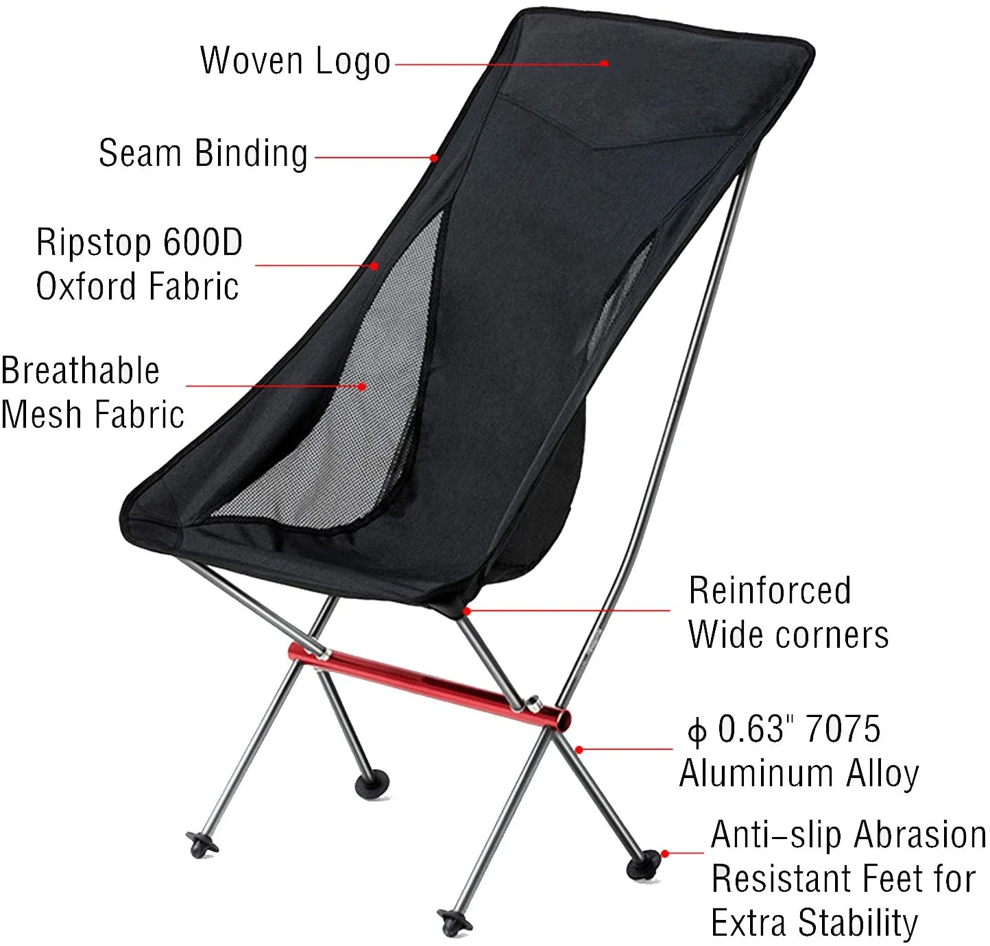 Camping Chair Outdoor Ultralight Folding Moon Chairs Portable Beach Chair Aluminiu Alloy Fishing Chair For Picnic BBQ Beach Rest