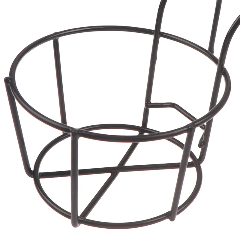 Garden Hanging Plant Iron Racks Balcony Round Flower Pot Rack Railing Fence