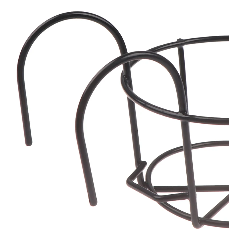 Garden Hanging Plant Iron Racks Balcony Round Flower Pot Rack Railing Fence