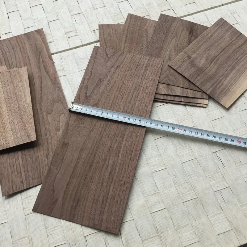 0.5/1/2MM Super Thin DIY Material Timber Log Rare Wood Block African Black Walnut Lumber for Music Instruments Craft Hobby Tool