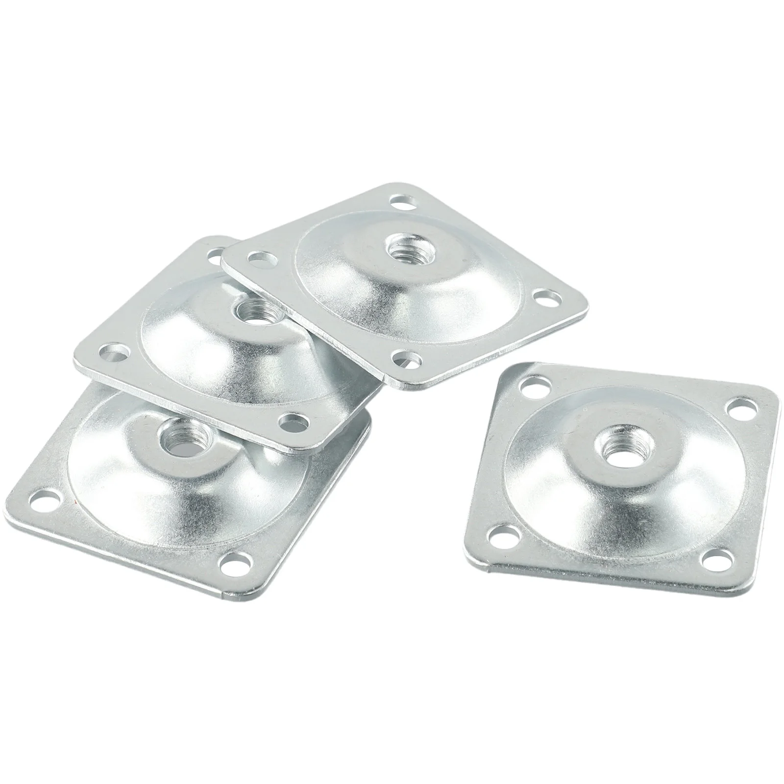 4 Set Metal Leg Fixing Mounting Plates Feet Angled Level Brackets with Dowel Screws Table Sofa Chairs Pads Furniture Hardware