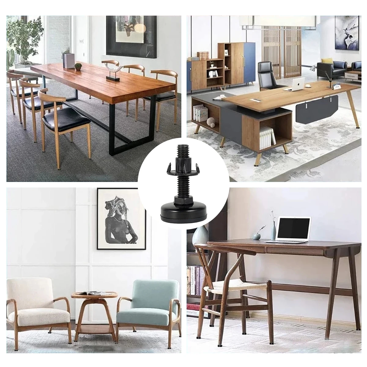 Furniture Adjustable Bolt Chair Feet level Floor Protector leg Pad Base Sofa Cabinet Table Mute damping anti-skid Sofa Raiser