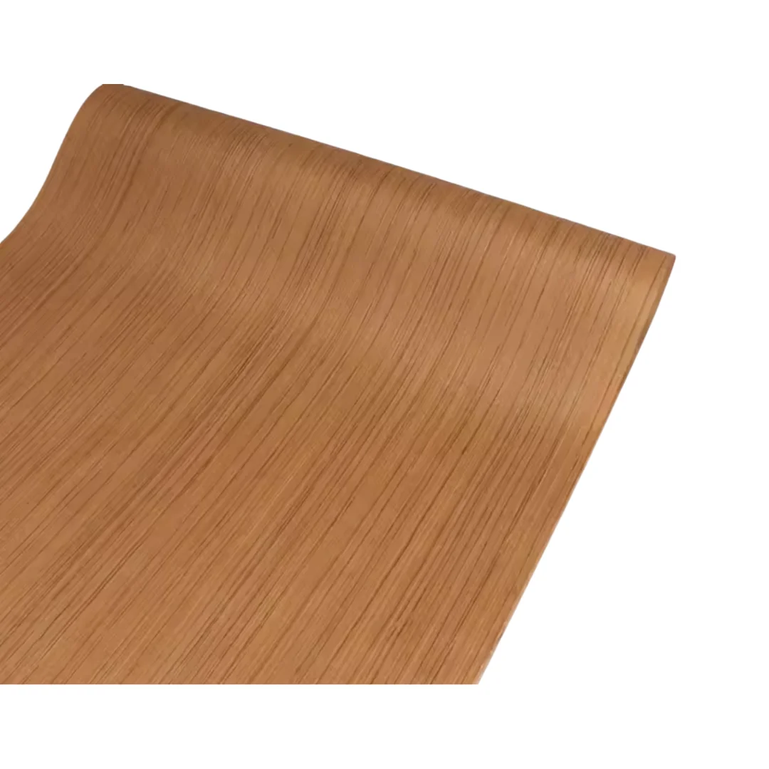 Length:2.5meter Width:580mm Thick :0.25mm Teak Textured Technology Wood Veneer Sheets for Furniture Home Audio Instrument Décor