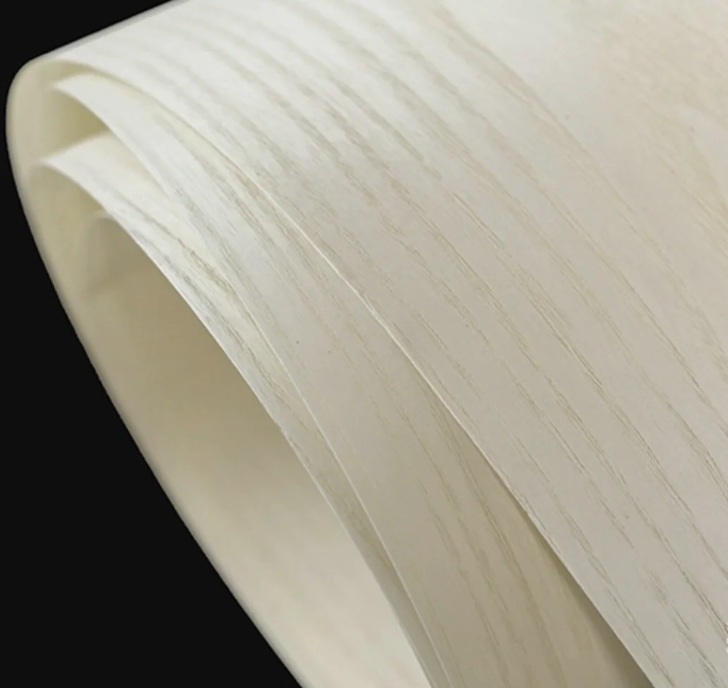 L:2.8meters Width:210mm T:0.3mm Natural White Ash Wood Veneer Sheets Guitar Skateboard Furniture Wooden Doors Decoration