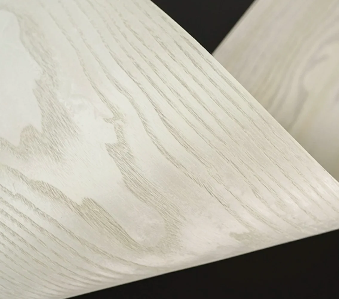L:2.8meters Width:210mm T:0.3mm Natural White Ash Wood Veneer Sheets Guitar Skateboard Furniture Wooden Doors Decoration