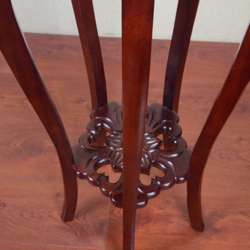 Chinese Antique Flower Rack Living Room Floor Standing Plant Rack Multi-layer Green Ivy Display Base Wooden Bonsai Pots Stools