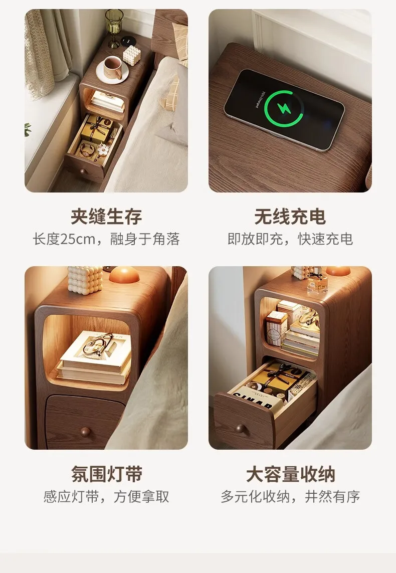 Girl Cute Nightstand Minimalist Woman Space Saving Luxury Bedside Table Modern Decoration Mesitas De Noche Furniture Bedroom