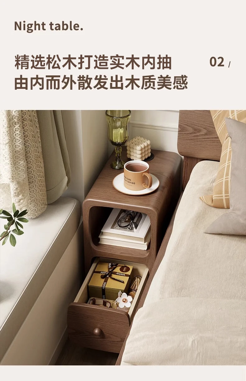 Girl Cute Nightstand Minimalist Woman Space Saving Luxury Bedside Table Modern Decoration Mesitas De Noche Furniture Bedroom