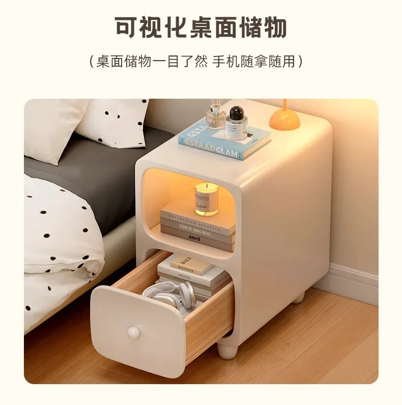 Girl Cute Nightstand Minimalist Woman Space Saving Luxury Bedside Table Modern Decoration Mesitas De Noche Furniture Bedroom