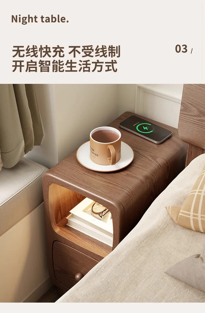 Girl Cute Nightstand Minimalist Woman Space Saving Luxury Bedside Table Modern Decoration Mesitas De Noche Furniture Bedroom