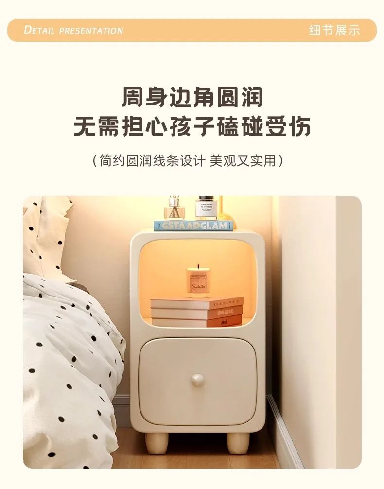 Girl Cute Nightstand Minimalist Woman Space Saving Luxury Bedside Table Modern Decoration Mesitas De Noche Furniture Bedroom