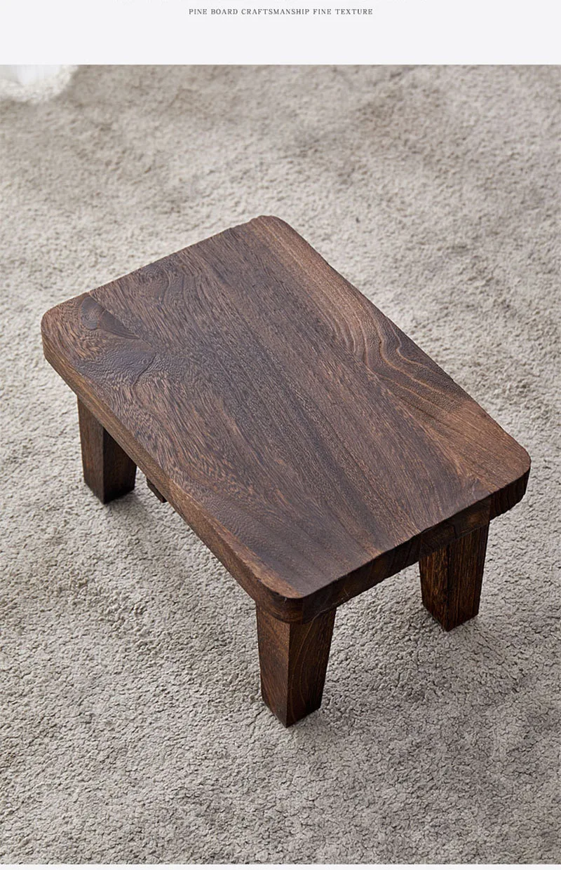 Household Living Room Stool Japanese Style Small Stools Adult Shoe Changing Stool Modern Minimalism Wooden Ottoman 가구