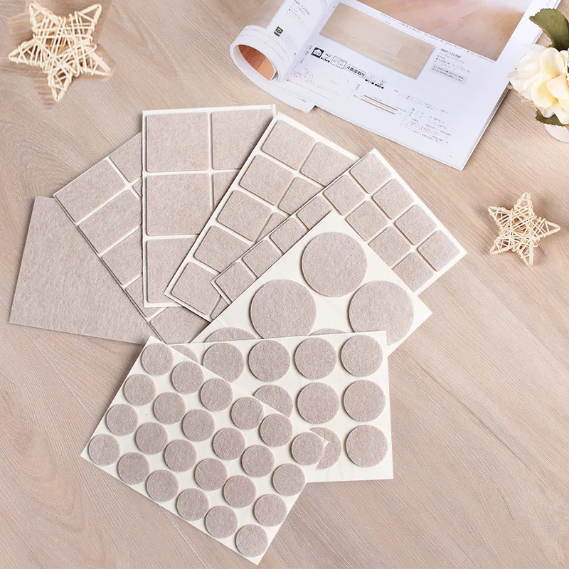 Felt Chair Leg Pads 3mm Thick Table Furniture Floor Scratch Protector Mat Mute Non-slip Self Adhesive DIY Furniture Accessories