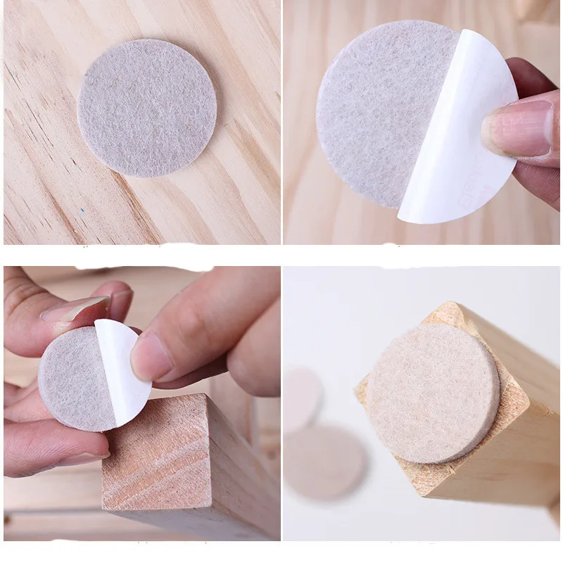 Felt Chair Leg Pads 3mm Thick Table Furniture Floor Scratch Protector Mat Mute Non-slip Self Adhesive DIY Furniture Accessories