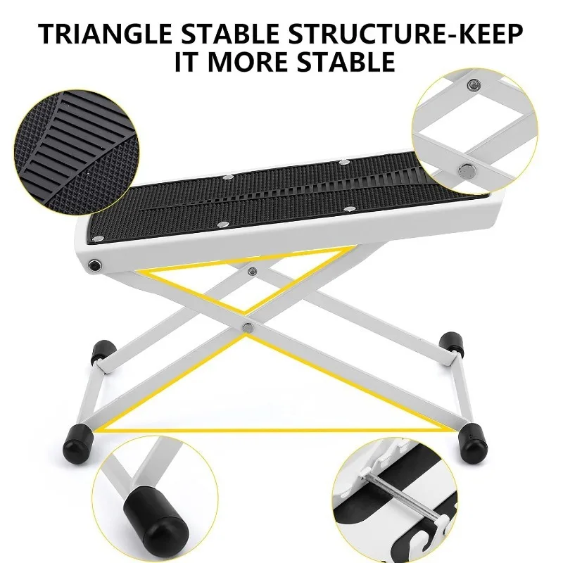 Folding Foot Rest 6-Height Adjustable Single Footstool Beauty Salons Home Pedicures Toe Nail Bath Beauty Tool Lazy Furnishings