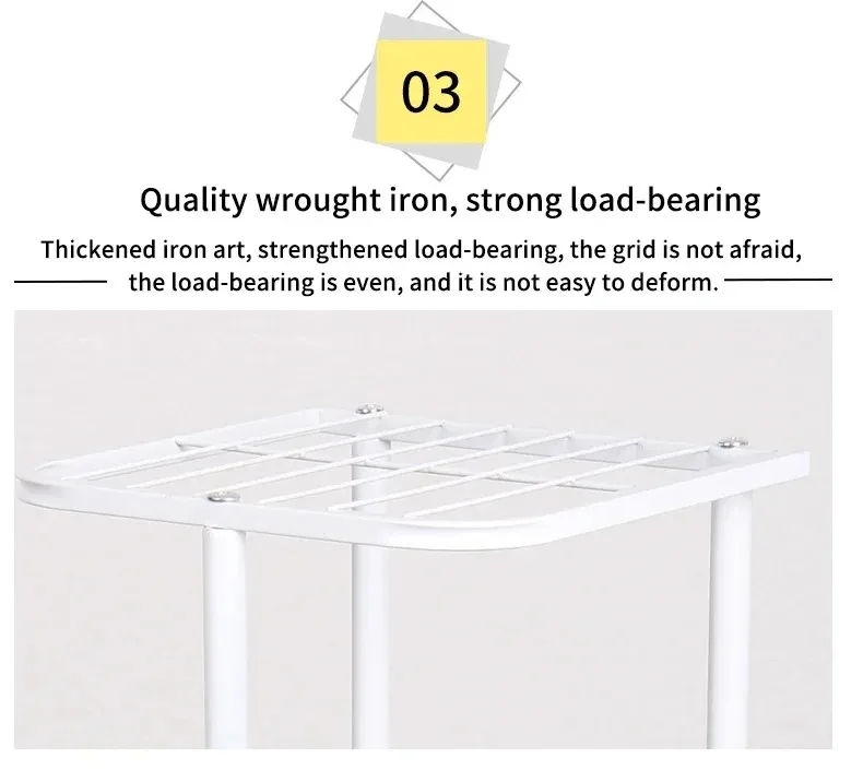 Iron Plant Stand Flower Shelves Pots Display Tray Stand for Flowers Plant Pot Holder Home Balcony Garden Decoration Organizer