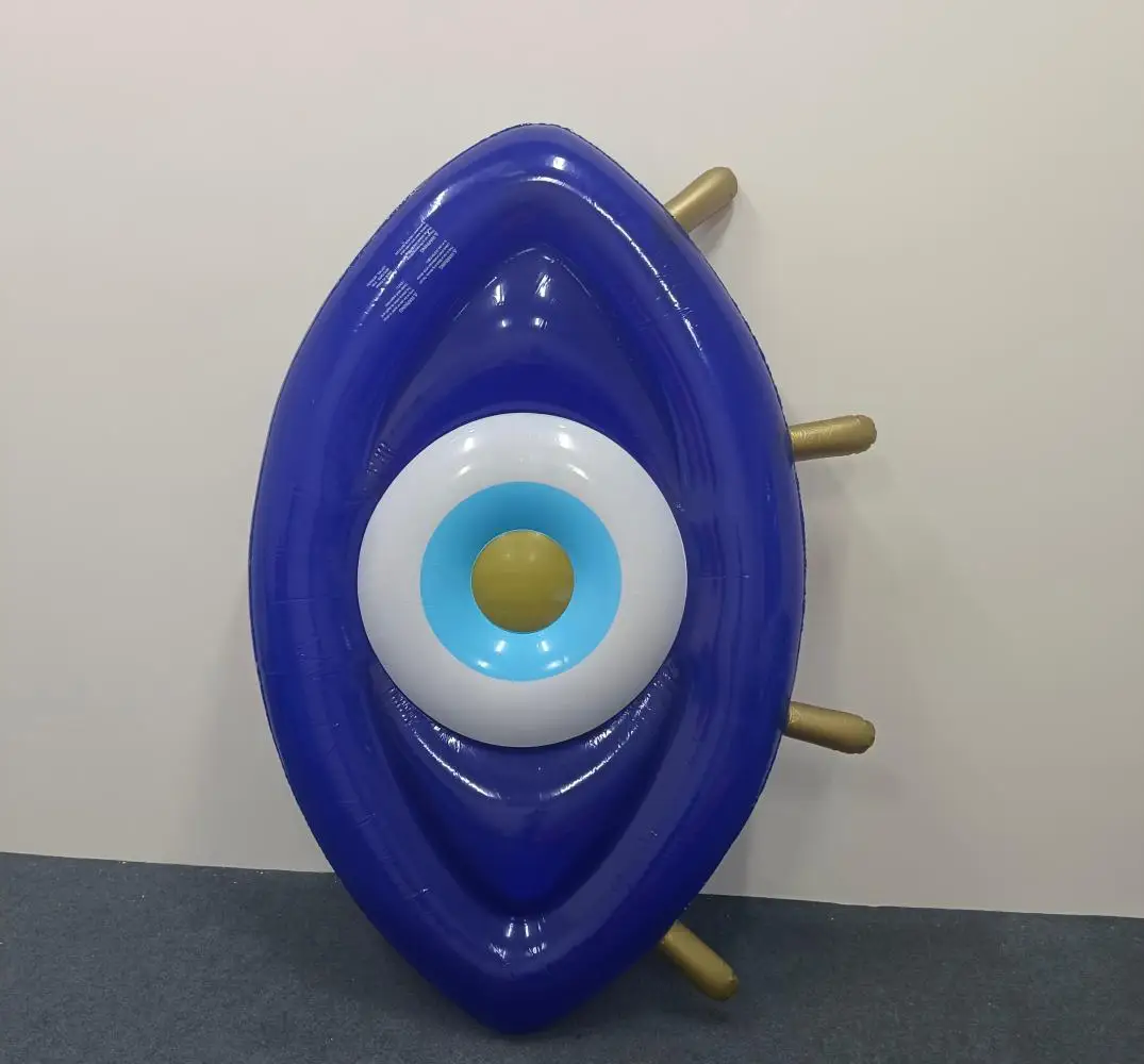 Giant Inflatable Eyeball Pool Floating Row Float Lie on Greek Eye Floating Mattress Pool Lounge for Beach Floaty Summer Fun Toys
