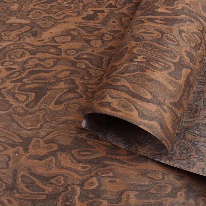 ALPI New Burl Wood Veneer Sheets Artistic Wood Patterns for Furniture Cabinet Doors Interiors Panel L: 2.5Meterx58cm T:0.3/0.5mm