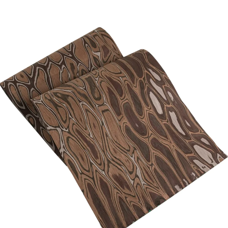 ALPI New Burl Wood Veneer Sheets Artistic Wood Patterns for Furniture Cabinet Doors Interiors Panel L: 2.5Meterx58cm T:0.3/0.5mm
