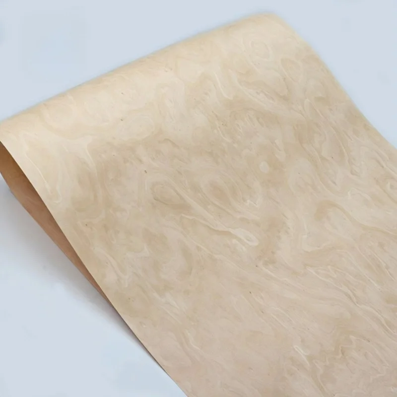 ALPI New Burl Wood Veneer Sheets Artistic Wood Patterns for Furniture Cabinet Doors Interiors Panel L: 2.5Meterx58cm T:0.3/0.5mm