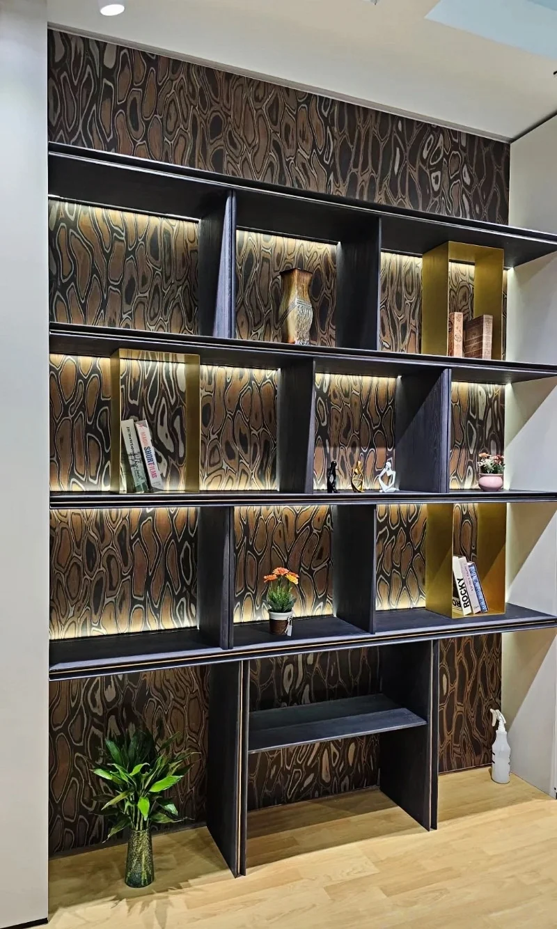 ALPI New Burl Wood Veneer Sheets Artistic Wood Patterns for Furniture Cabinet Doors Interiors Panel L: 2.5Meterx58cm T:0.3/0.5mm