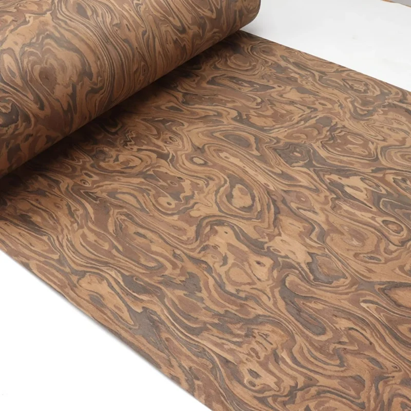 ALPI New Burl Wood Veneer Sheets Artistic Wood Patterns for Furniture Cabinet Doors Interiors Panel L: 2.5Meterx58cm T:0.3/0.5mm