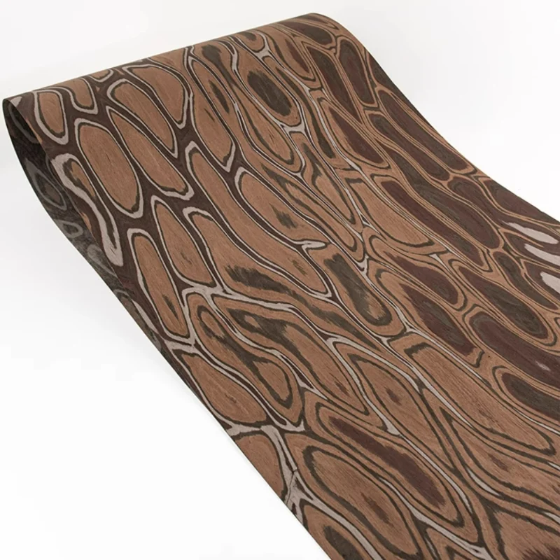 ALPI New Burl Wood Veneer Sheets Artistic Wood Patterns for Furniture Cabinet Doors Interiors Panel L: 2.5Meterx58cm T:0.3/0.5mm