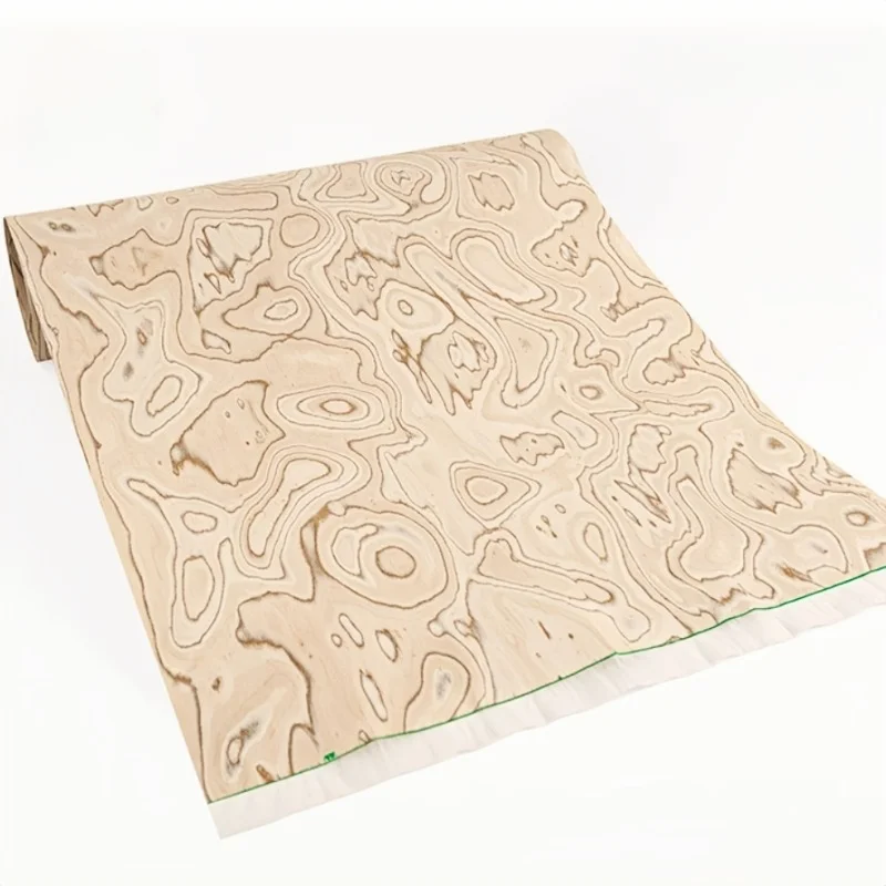 ALPI New Burl Wood Veneer Sheets Artistic Wood Patterns for Furniture Cabinet Doors Interiors Panel L: 2.5Meterx58cm T:0.3/0.5mm