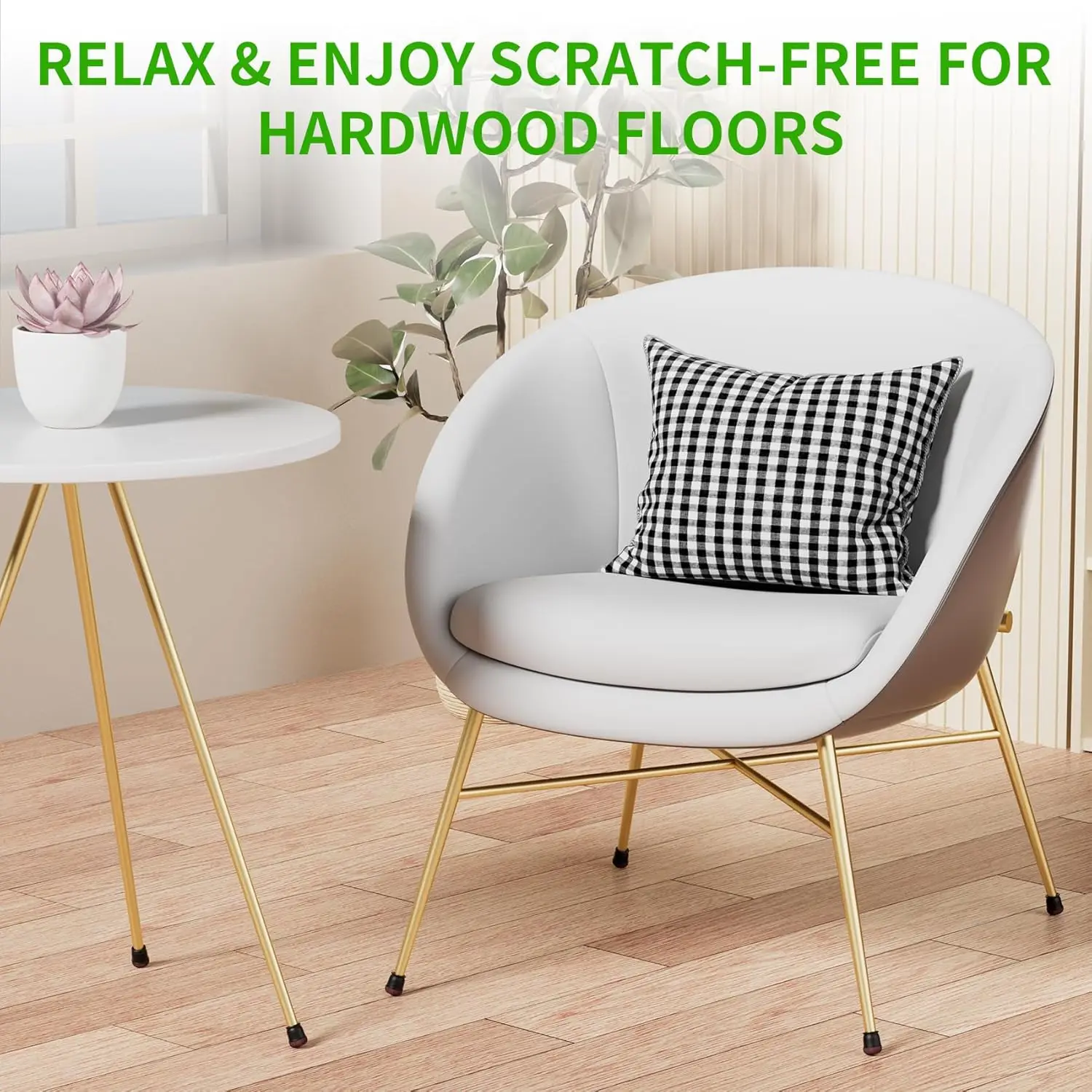 8PCS Round Chair Leg Floor Protectors Foot Cover Diagonal Silicone Furniture Black Table Feet for Hardwood Table Protect Floor