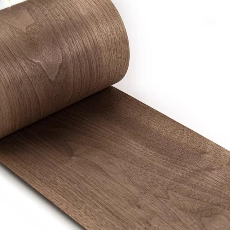 Natural Black Walnut Wood Veneer Sheets L: 2.5metersx150x0.5mm for Furniture Speaker Decor Panels Solid Wood Veneer