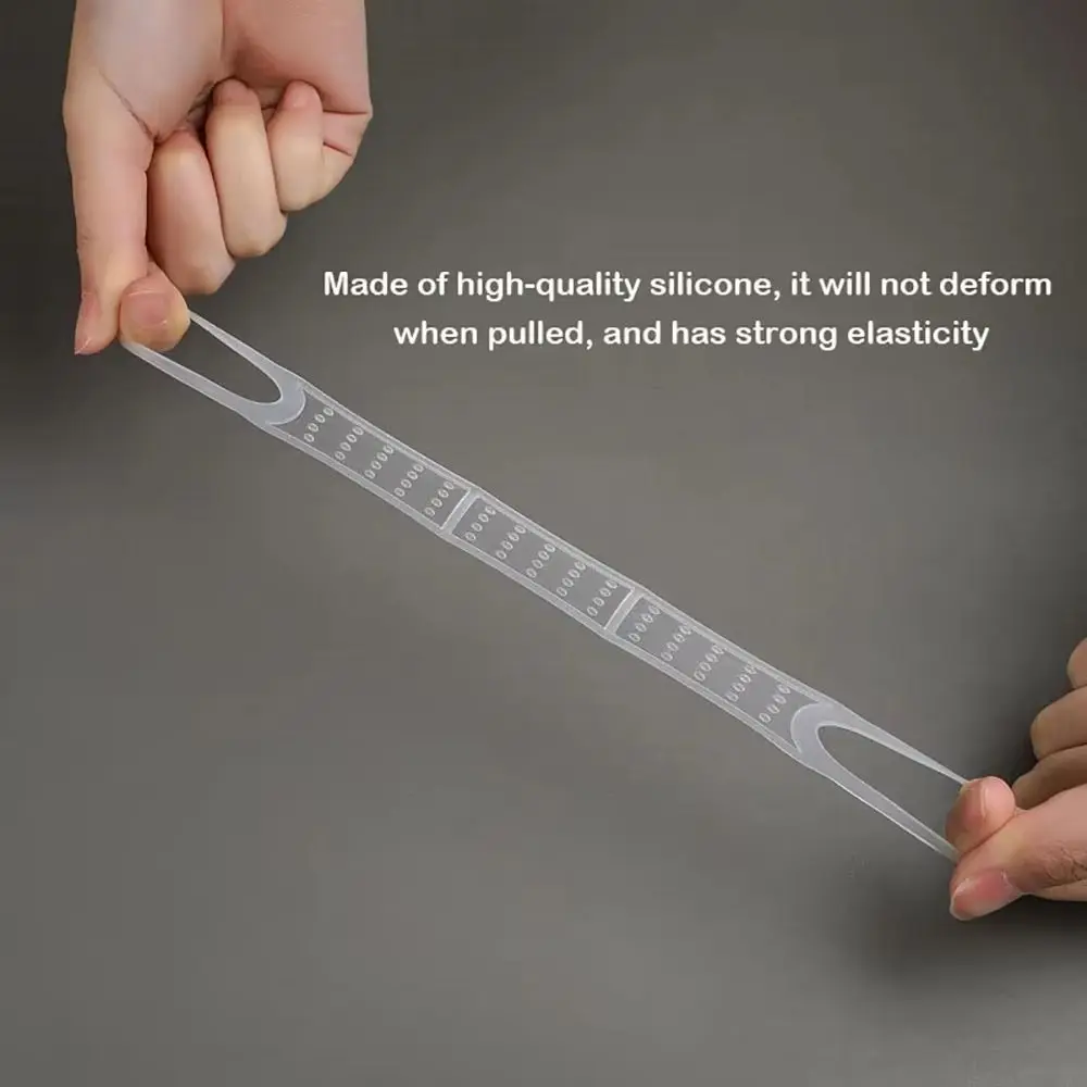 100Pcs Clothing Hanging Accessories Clothes Hanger Anti-slip Pad Pad Mat Windproof Hanger Strip Transparent Elastic