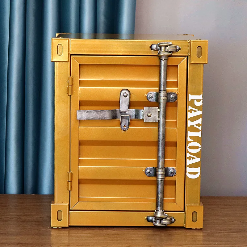 Design Nightstands Portable Luxury Industrial Style Container Cabinet Iron Art Aesthetic Living Room Creative Ornaments